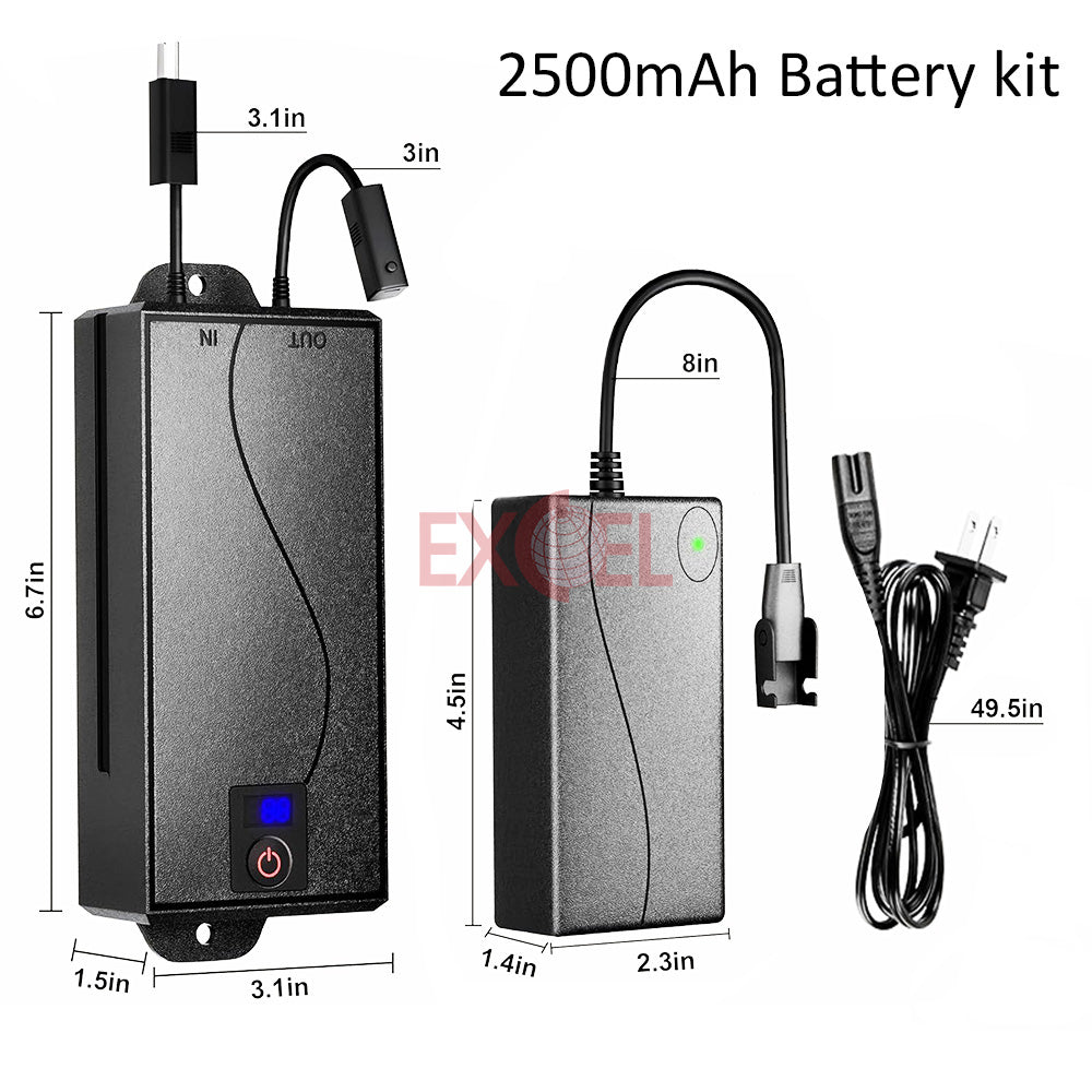 2500/5000mAh Recliner Sofa Battery Pack Kit With Charger