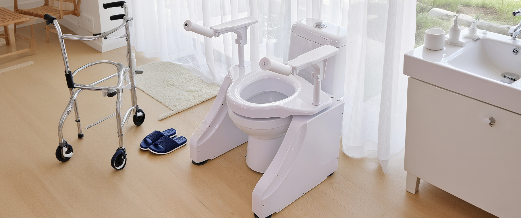Load video: A step-by-step DIY guide showing how to install a toilet riser seat for elderly and mobility support, making the bathroom safer and easier to use.