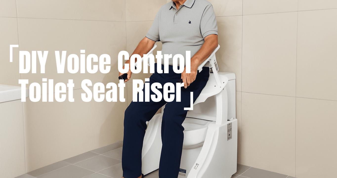 Load video: Voice control toilet seat riser for elderly and disabled bathroom assistance